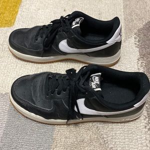 Nike AF1 black with white and gum sole. Size 10.5